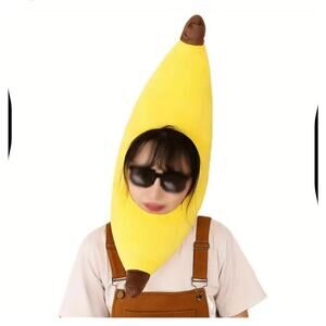Plush Banana Costume Hat